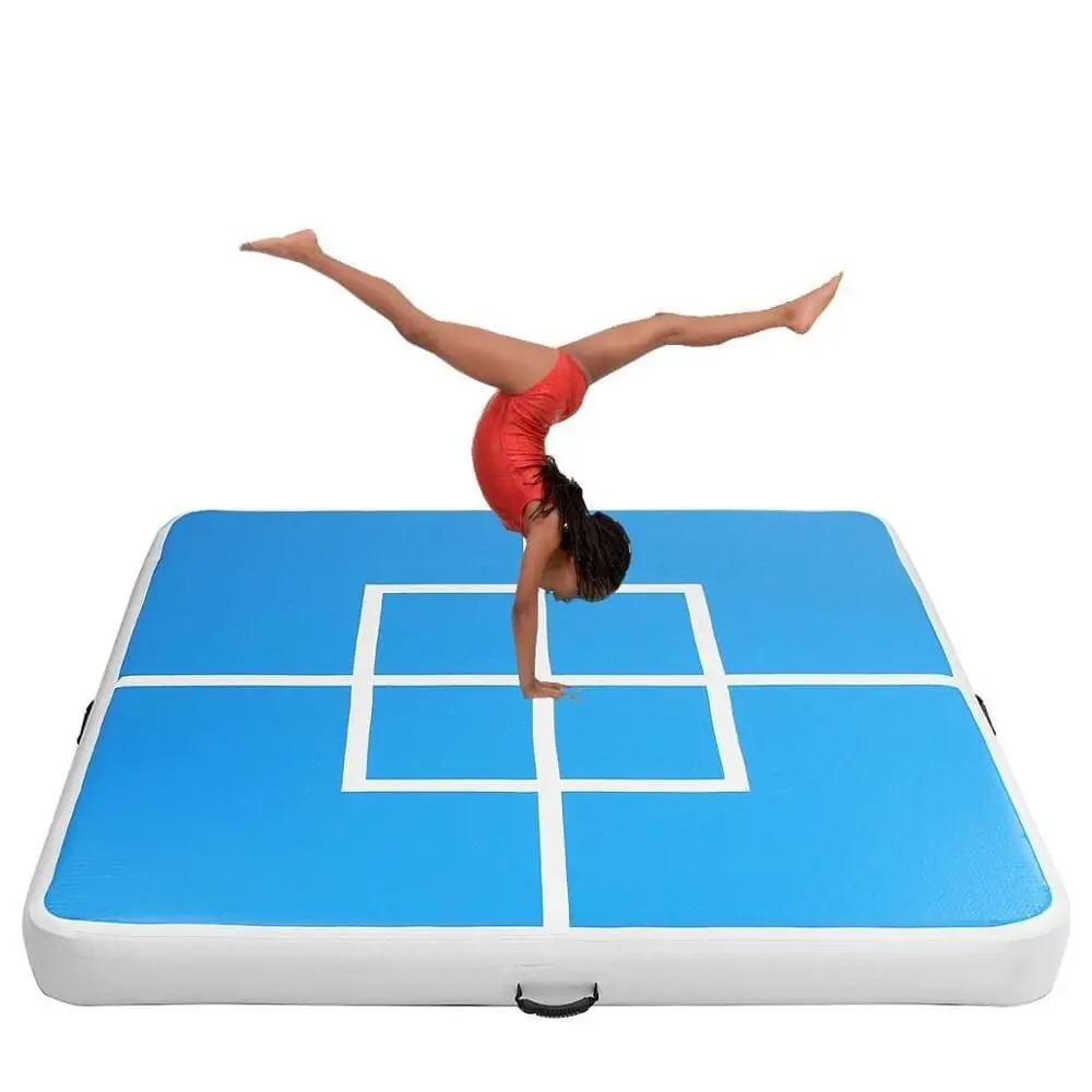 Free Shipping Square Air Track Tumbling Gymnastics Mat Inflatable 4* 4 * 0.2m Gym Tumble Mats For Training/Cheerleading