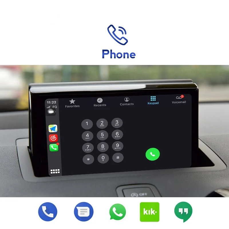 Wireless Carplay Decoder Box For Audi A1 A4 A6 A7 A8 Q2 Q3 Q5 Q5L Q7 MIMI2G MIMI3G RMC MIB Android Auto Mirror Link AirPlay Maps