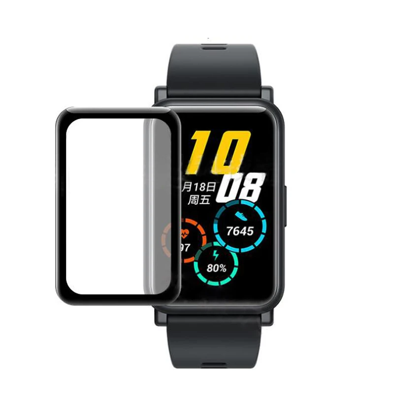 2 Chiếc Unthin Mềm TPU HD Trong Suốt Bảo Vệ Cho Huawei Honor ES Đồng Hồ Thông Minh Smart Watch Full Màn Hình Bảo Vệ Dành Cho đồng Hồ Huawei Phù Hợp Với