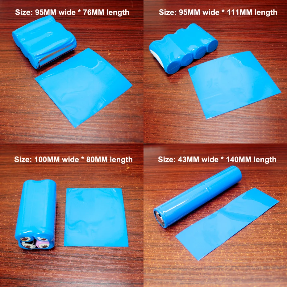 500pcs/lot 26650 lithium battery packaging outer skin PVC heat shrinkable sleeve battery skin replacement shrink film