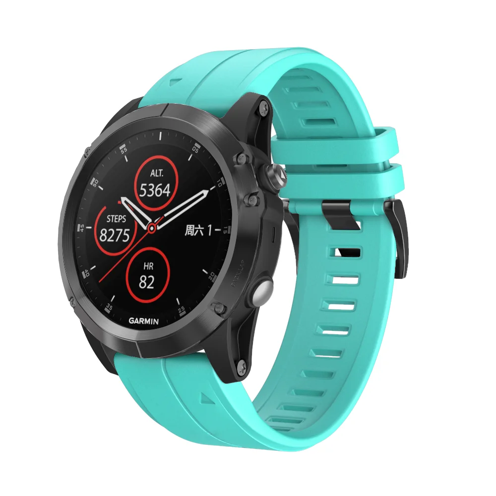 20มม.สายนาฬิกาสำหรับ Garmin Fenix 5S 5X Plus 6 6SPro D2 Delta S/Descent Mk2S นาฬิกาซิลิโคน Easyfit สายคล้องข้อมือ