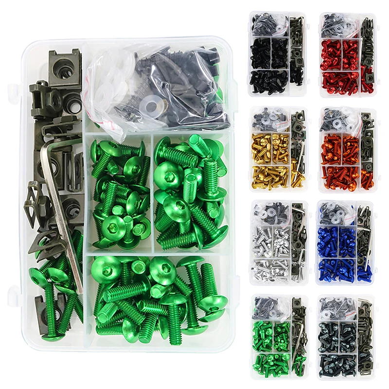 

Complete Full Fairing Bolts Kit Nuts Clips For KAWASAKI Ninja 250R ZZR250 EX250 Ninja 650R ER-6f/EX-6 Ninja ZX-6R ZX-10R ZX-14R