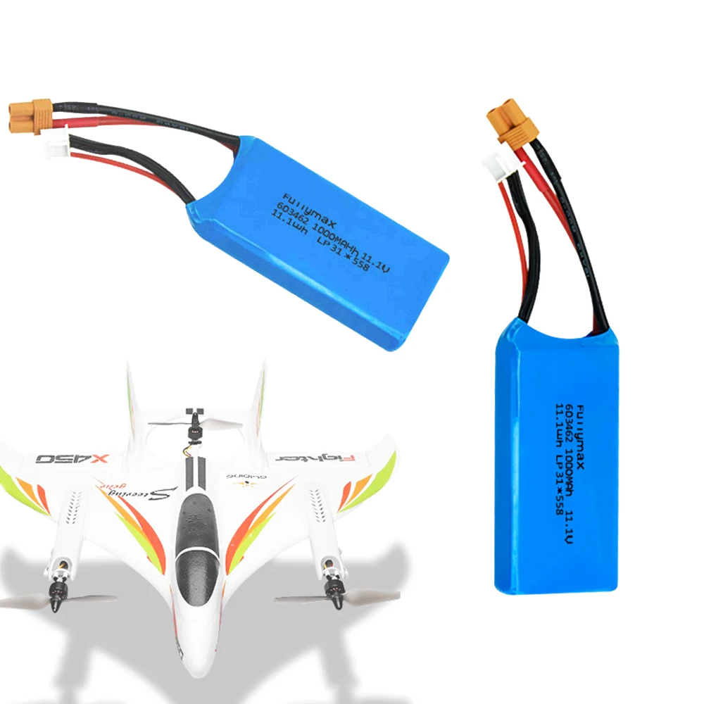 3S Lipo Battery for XK X450 FPV RC Airplane Fixed Wing 3S 11.1V 1000mAh 1300mah 20C Lipo Battery LIPO Electric RC Toys Battery