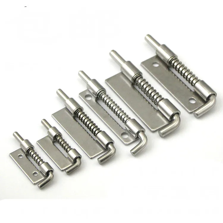 JD Stainless Steel 304 Spring Bolts Industrial Cabinet Flat Welding Distribution Cabinet Spring Latch Bolts Hardware