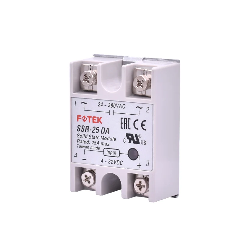 

2 pcs Taiwan FOTEK single-phase solid state relay SSR-40DA 10DA 25DA 50DA 75DA SSR-10DA SSR-25DA SSR-40DA SSR-50DA SSR-75DA