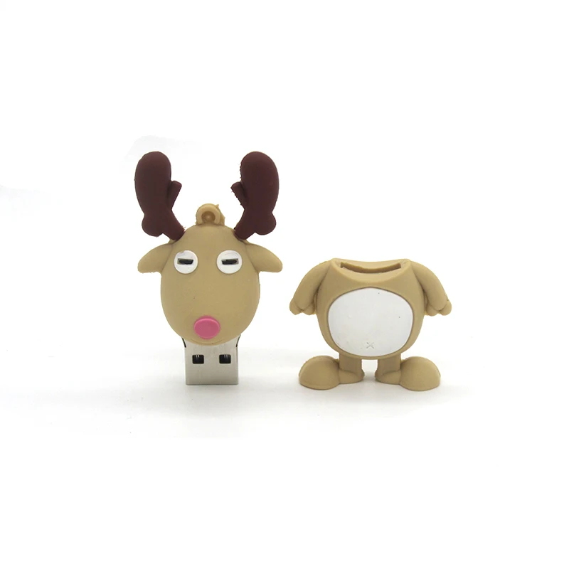 

Deer Usb Flash Drive128GB 64gb Pen Drive 4gb 8gb 16gb 32gb Christmas Pendrive Cartoons Elk Memory Stick U Disk Usb 2.0 Stick