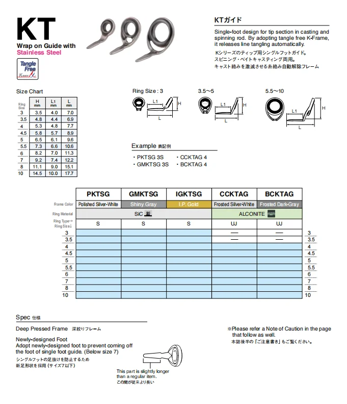 FUJI KL guide Kit Sea Bass Rod Fishing Rod High quality guide Kit Alconite ring guide set one set 10pcs 9.6g