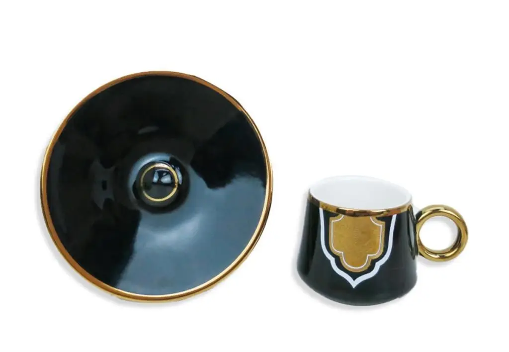 DOLBOVI Symbol 6 Personality Black Gold Rumi Pattern cup Pad ENJOY-10 mug кружка coffee cup cup