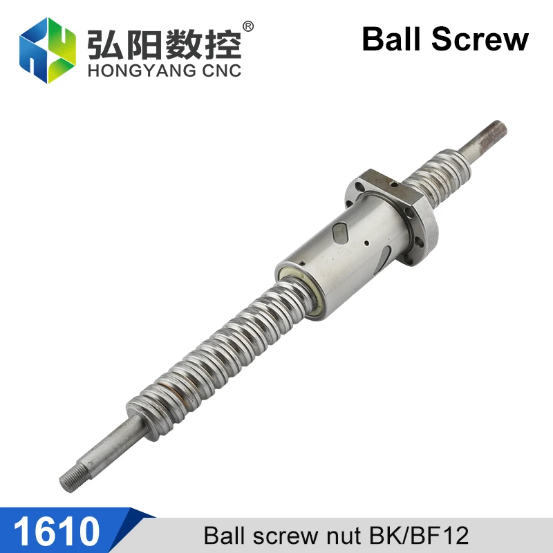 1610 Ball Screw 200 250 300 350 400 450 500 550 600 650 1000mm With 1610 Flange Ball Nut BK/BF12 End Machining CNC Router