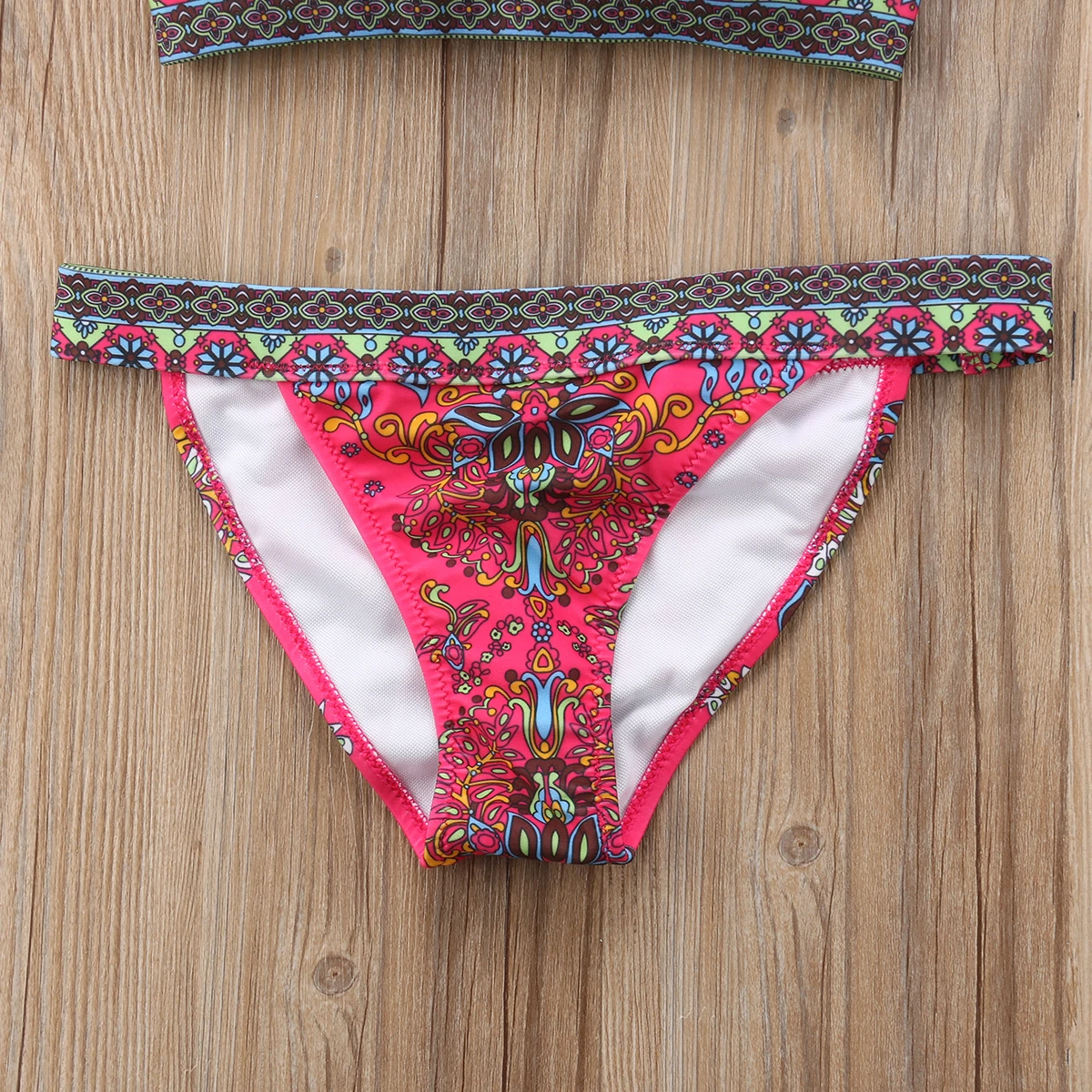 Feminino verão novo sexy étnico impressão maiô conjunto de biquíni push-up bandagem traje de natação maiô beachwear