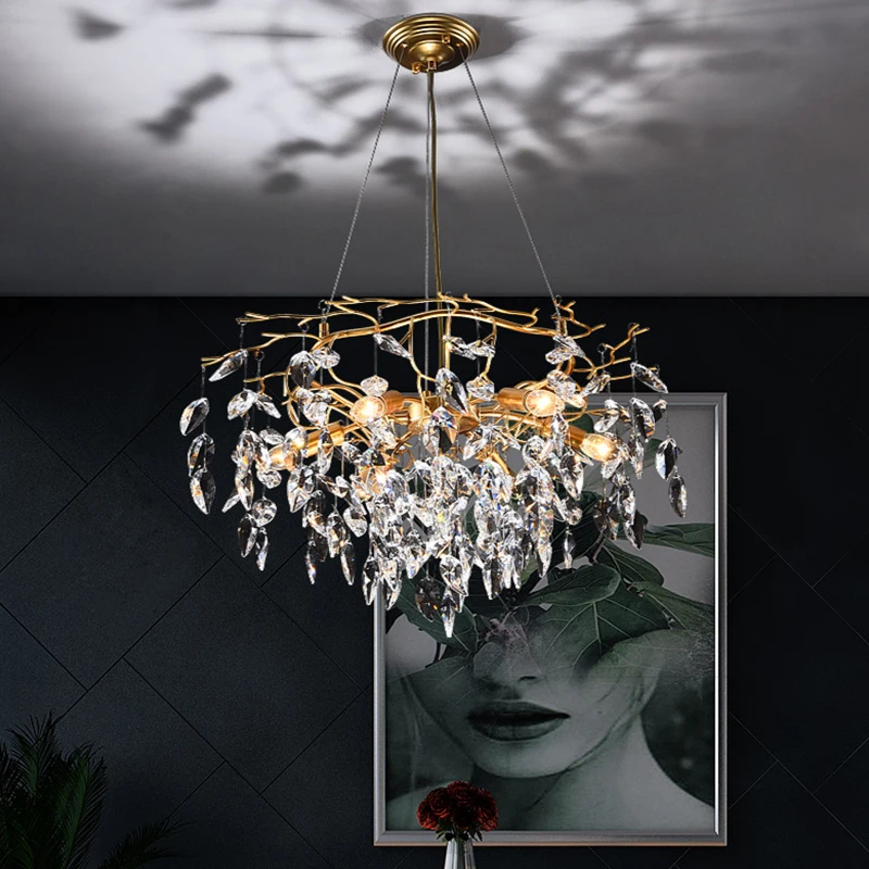 Modern LED Lusters Crystal Chandelier Indoor Lighting Ceiling Chandeliers Cristal for Living Room Bedroom Kitchen Fixture Lights