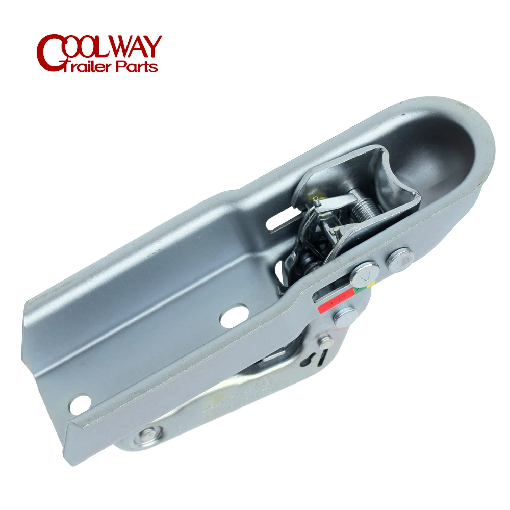 Emark Approval EU Style Trailer Coupler For 50mm Hitch Ball Square 60mm Channel RV Parts Camper Accessories Caravan Components