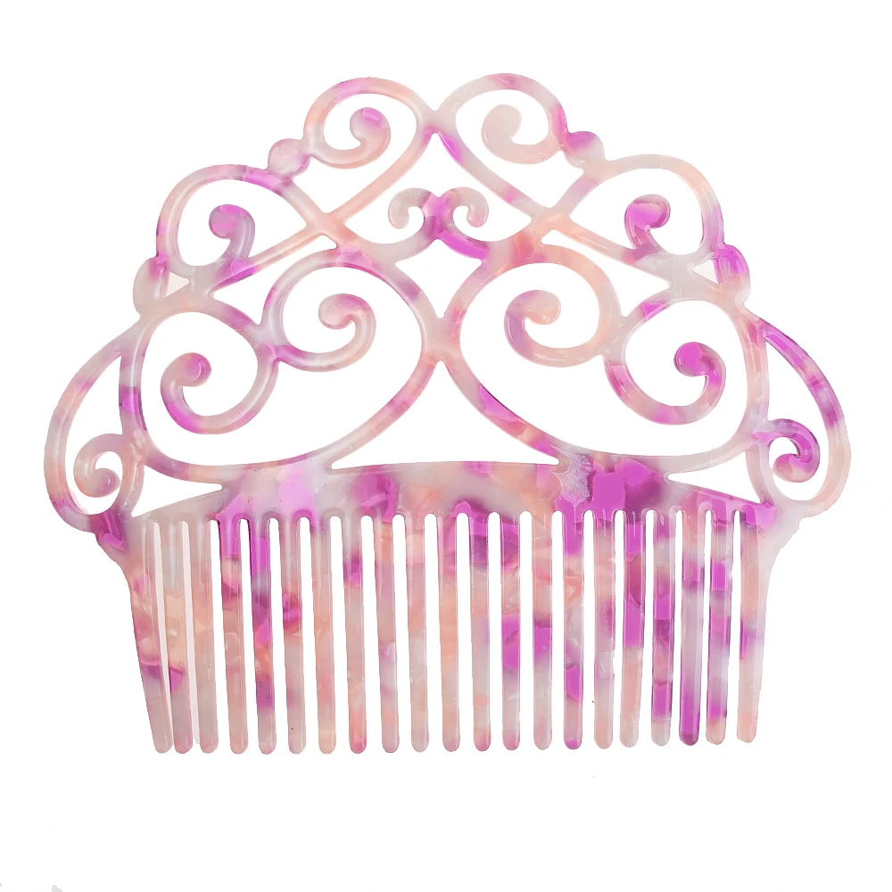 Vintage Hair Combs Colorful Acetate Hair Accessories Faux Tortoise shell Women Hair clips Flamenco dancers Headdresses jewelry