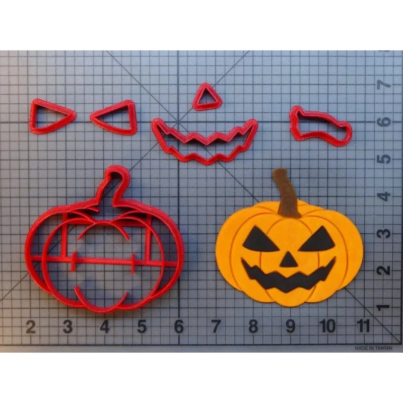 Halloween cake decorating tools Jack O Lantern cat shape pumpkin cat fondant cutters cupcake cookies cutter 3D printed