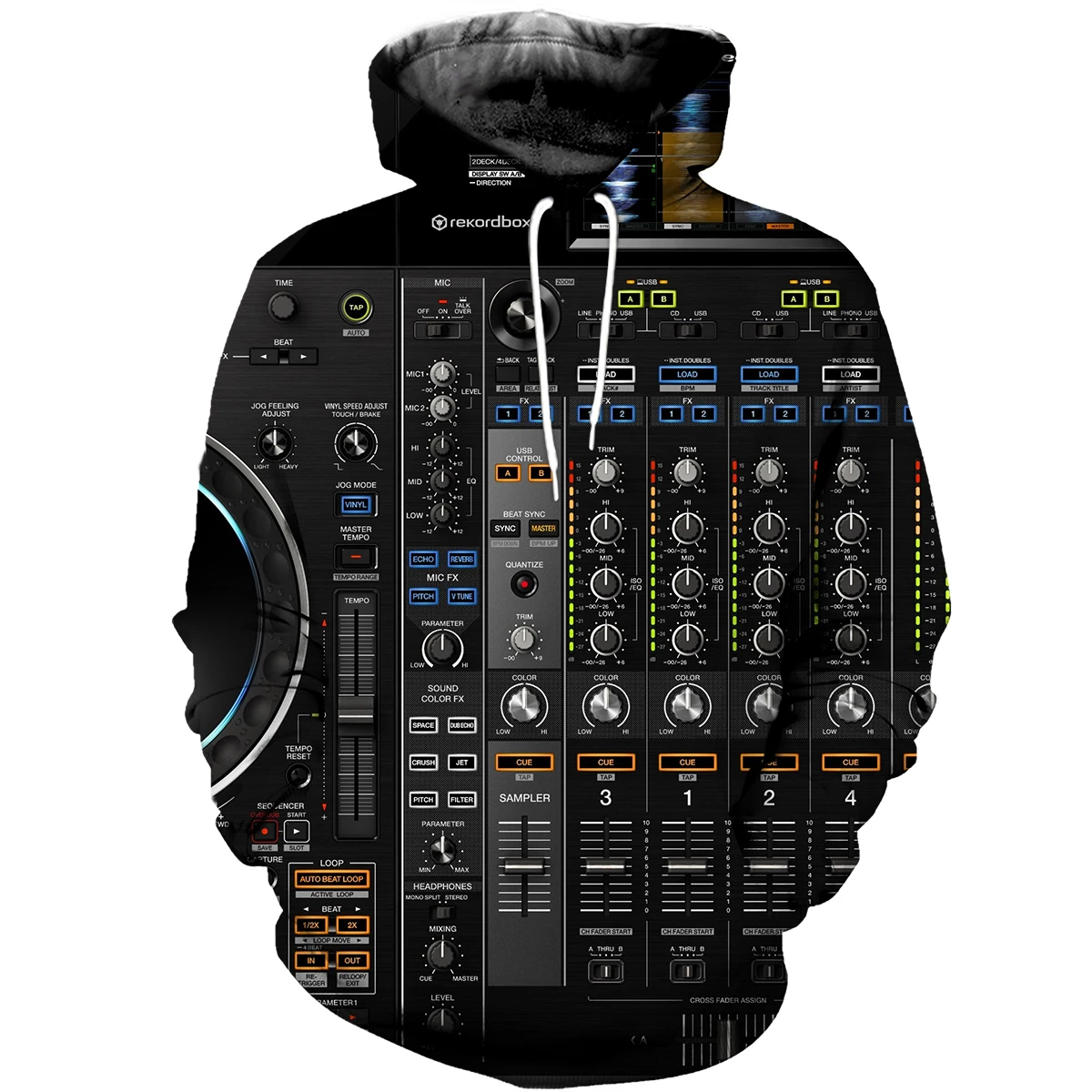 Pioneer DJ Audio 3D full Printing Men Autumn Hoodie Unisex Casual zipper hoodies DJ disco Streetwear Jacket Tracksuits DK318