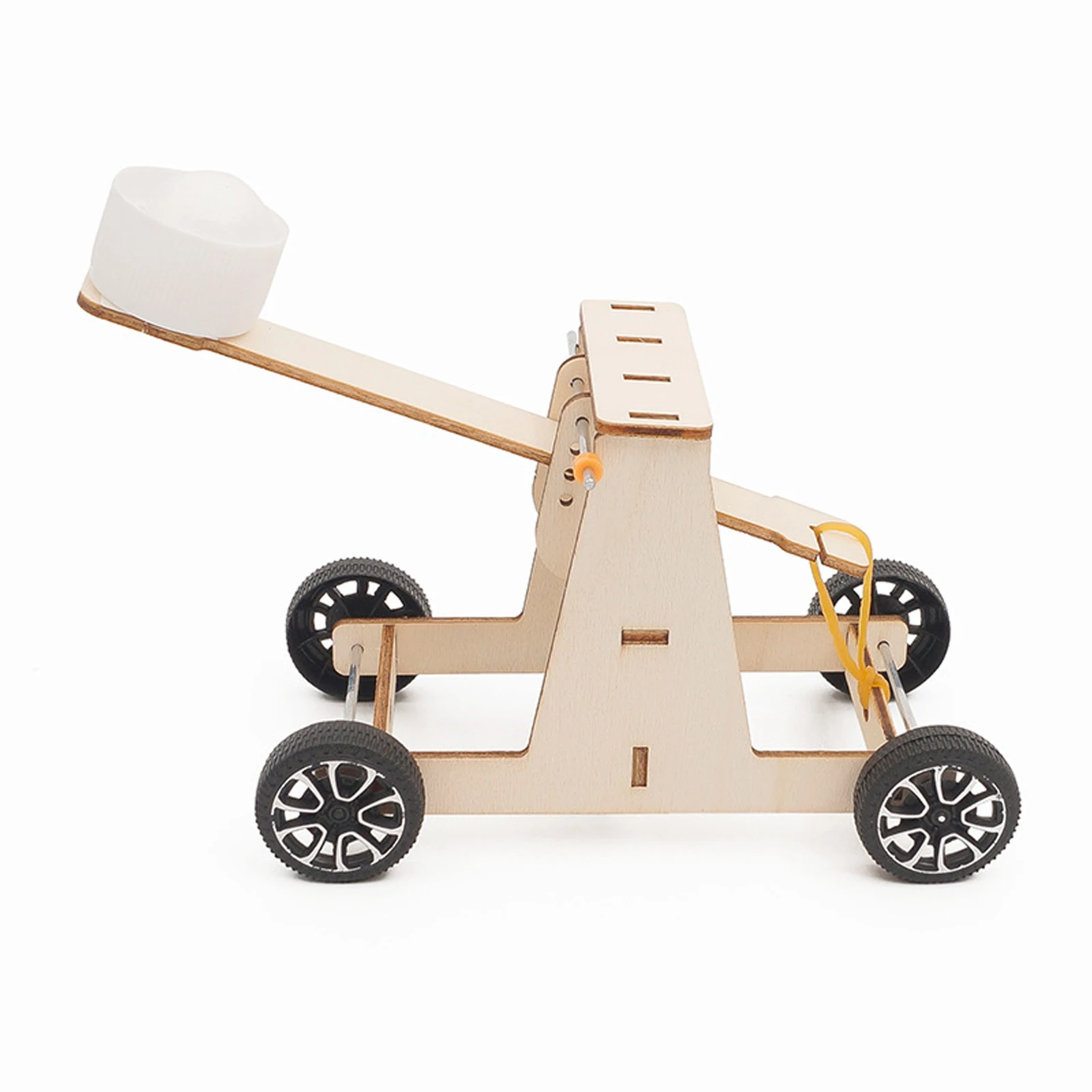 Wooden Catapult Model Kit DIY Trebuchet Educational Science Assembly Building Blocks Toys for Children Physics Experiment Games