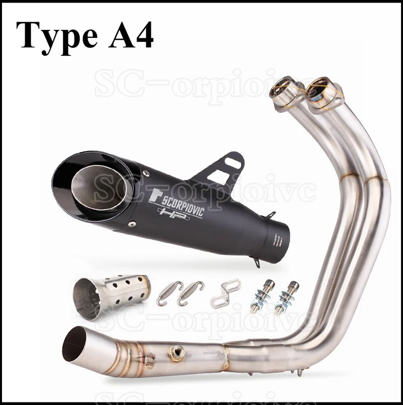 Voor Yamaha MT-07 FZ-07 Motorcross Uitlaat Voor Pijp Motorfiets Uitlaat Systeem Gemodificeerde Escape Moto Racing Yzf MT07 FZ07 Tracer
