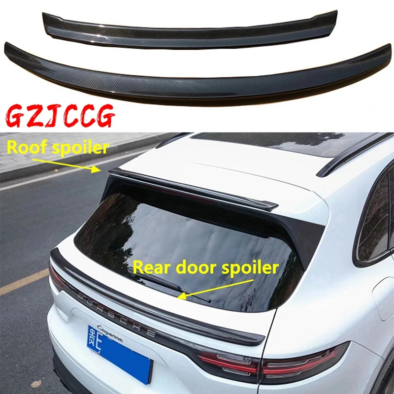 Carbon Fiber Spoiler For Porsche Cayenne 2018 2019 2020 2021 High Quality Wing Lip Roof Spoilers