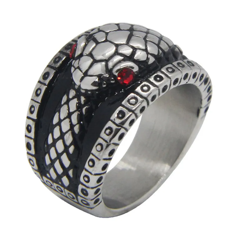 Rany&Roy Newest Snake Ring 316L Stainless Steel Fashion Jewelry Cobra Ring