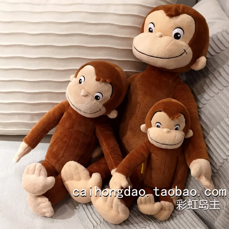 Curious George Monkey Plush Toy Cute Stuffed Animals Soft Doll Boys Girls Kids Toys for Children Christmas Gifts