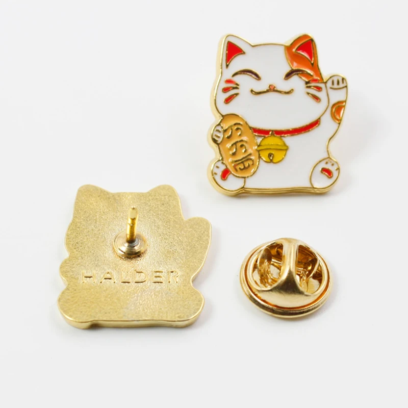 Funny Cute Cats Enamel Pins Fashion Creative Lucky Cat Badge Cute Japanese Lucky Cat Badge Brooch Gifts For Kids Friends