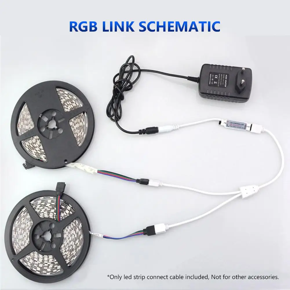 4PIN 8MM 10MM RGB LED Strip Light Connector 1 TO 2 3 5050 2835 5630 5730 LED Strip T L Shape Connector LED Light RGB Strip