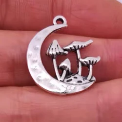 5pcs Witch forest nature moon mushroom pendant charm  for DIY women man Accessories