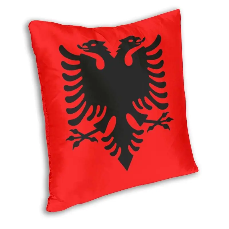 Flag Of Albania Eagle Cushion Cover 3D Printing Albanian Pride Throw Pillow Case for Sofa Custom Pillowcase Home Decorative