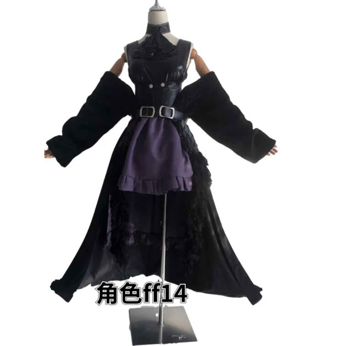 

2021 Game Final Fantasy XIV FF14 Gaia Cosplay Costume Dark Psychic Black Combat Uniform Activity Party Role Play Clothing Custom