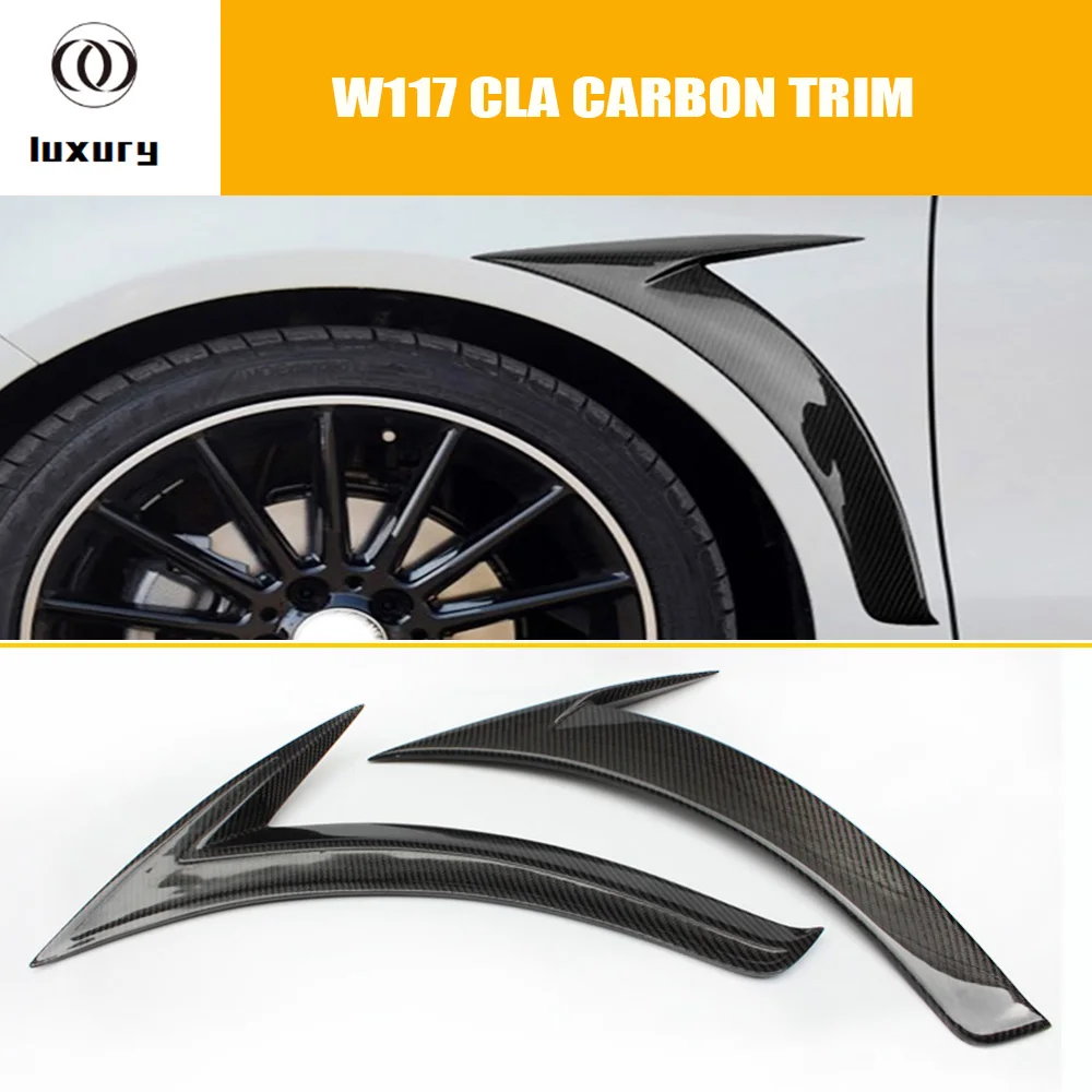 C117 Carbon Fiber Side Bumper Fender Vent Cover for BENZ W117 CLA180 Cla180 Cla200 Cla220 Cla260 Cla45 Amg 2013 - 2018