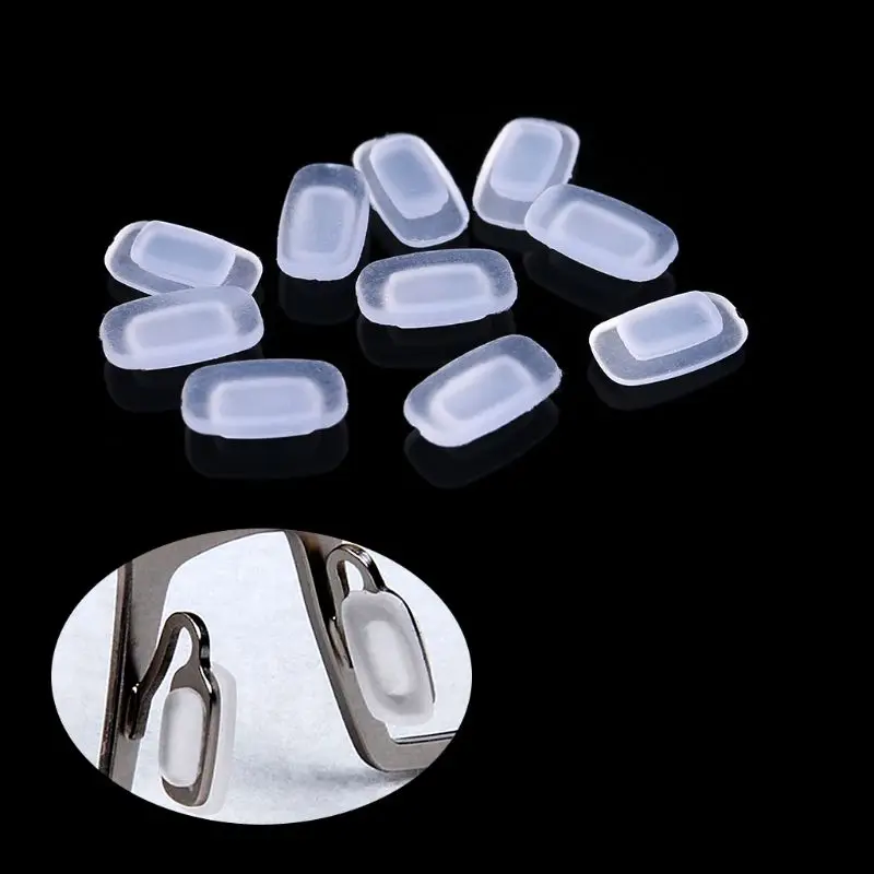 5 Pairs Inserted Square Silicone Airbag Soft Nose Pads On Glasses Slot Glasses Accessories Care Anti-Slip Tool for Sunglasses