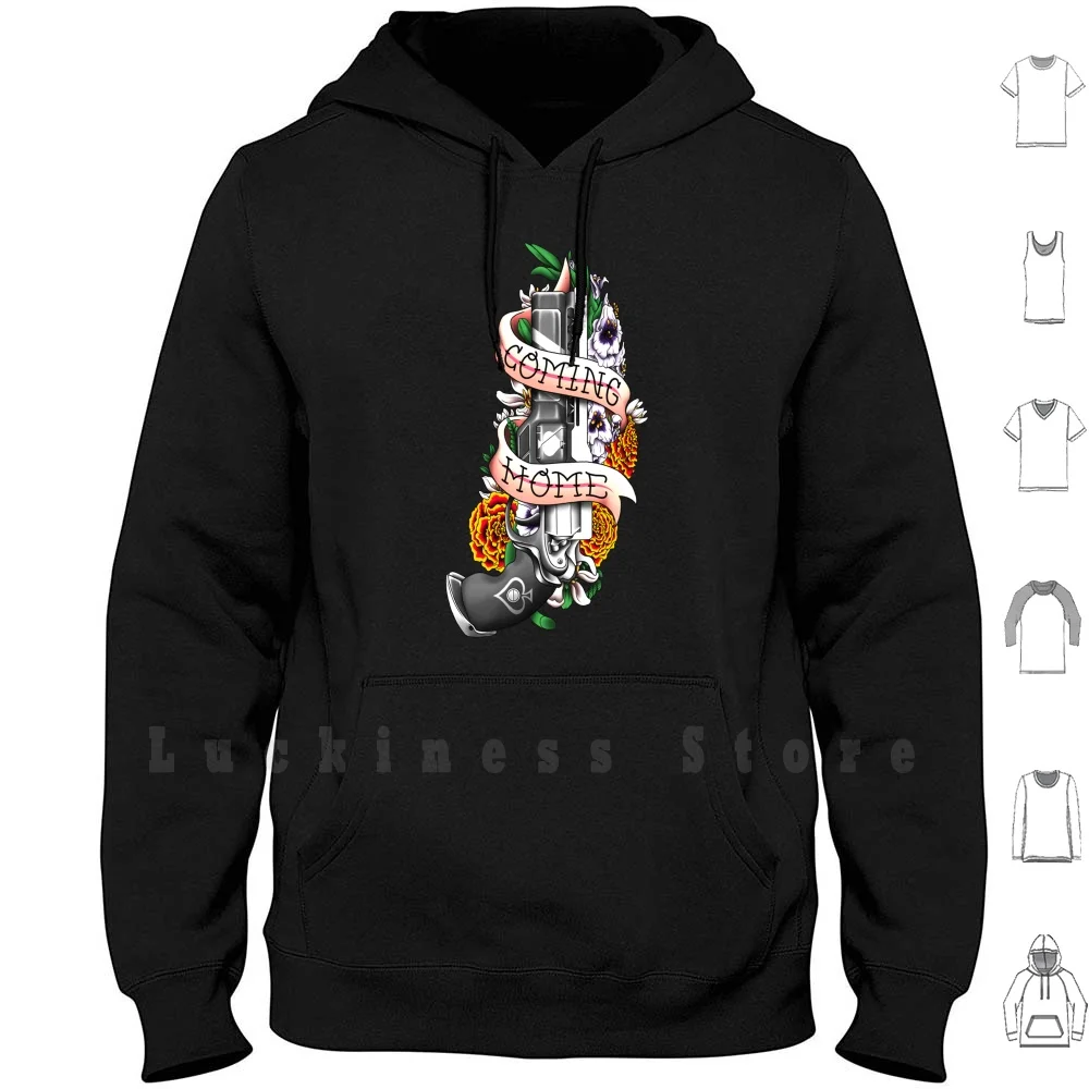 

" I'm Coming Home " Tattoo-Inpsired Design Hoodies Long Sleeve Destiny Destiny 2 Fanart 6 Hunter Vanguard