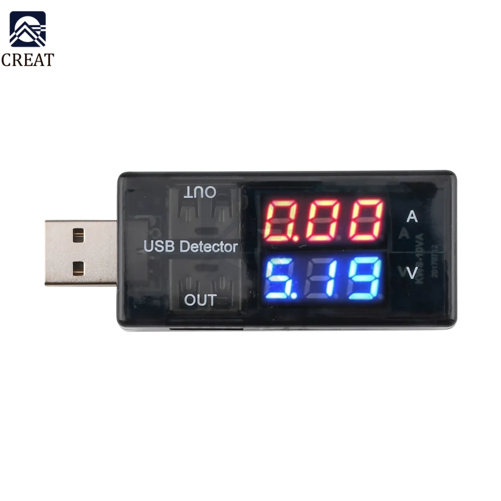 Dual Output USB Charger Doctor LED Digital Voltmeter AmmeterUSB Tester Voltage Meter Power Adapter Detector DC 3-7.5V 0-2.5A