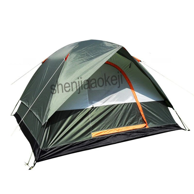 Double Layer Waterproof Rubber Camping Tent Weather Outdoor Anti-storm Rain Tent for Fishing, Hunting Adventure and Family Party