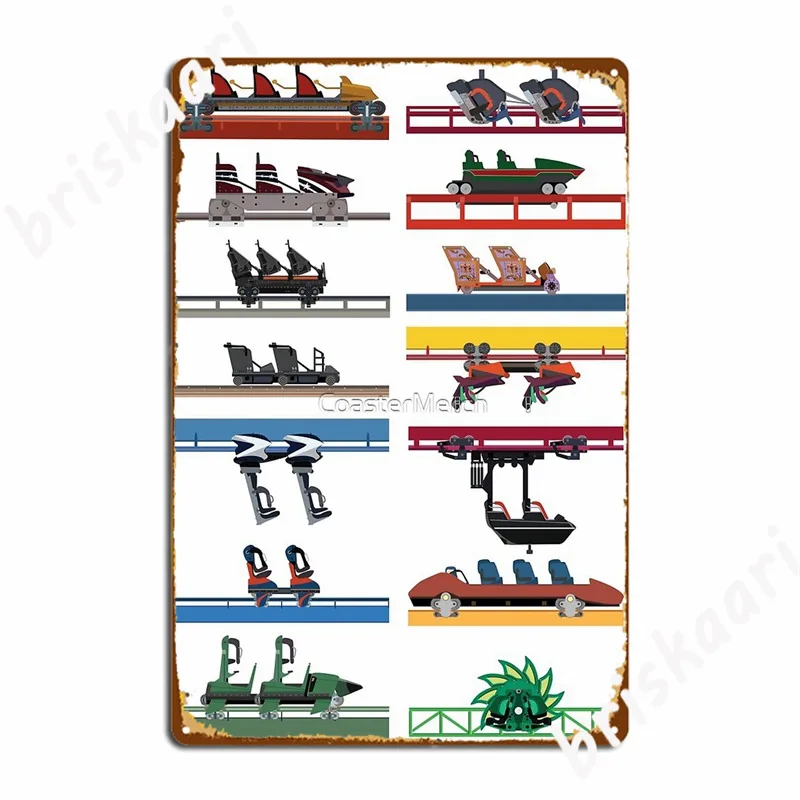 Six Flags Magic Mountain Coaster การออกแบบรถยนต์ป้ายโลหะแผ่น Cinema Retro Club Home ดีบุกป้ายโปสเตอร์