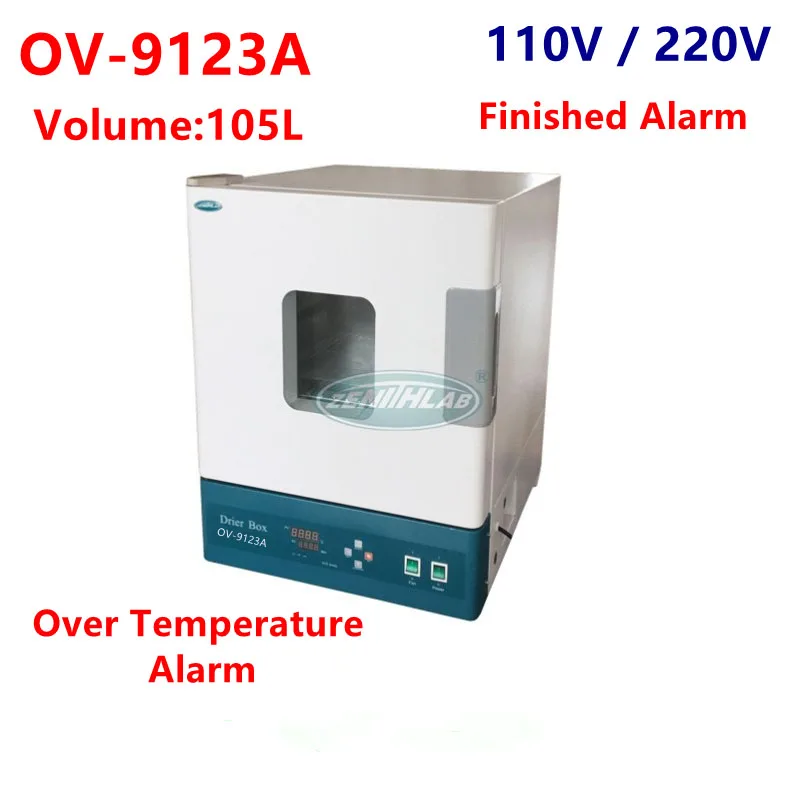 

Electrothermal Stable Temperature Dry Oven OV-9123A Dry Heat Machine Over Temperature Alarm Finished Alarm Volume 105L 110V/220V