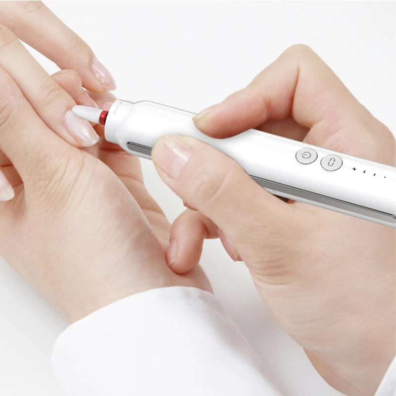 Nails Drill Manicure Machine Mini Rechargeable Cordless Nail Supplies for Professional Electric Protable Manicure with LED Light