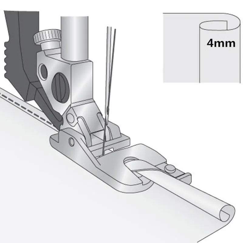 SNAP ON HEMMER FOOT FOR IDT PFAFF DOMESTIC SEWING MACHINE 4MM 98-694873-00/98-694823-00 AA7134