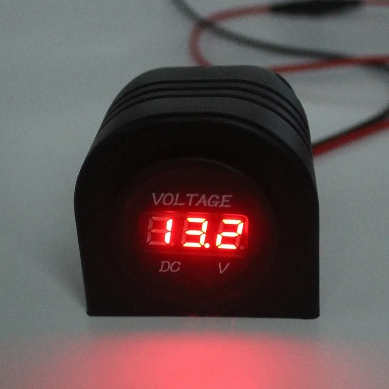 DC 12V-24V Universal Digital Tent Type Car Boat Motorcycle Available in three colors Led Digital Panel Voltmeter