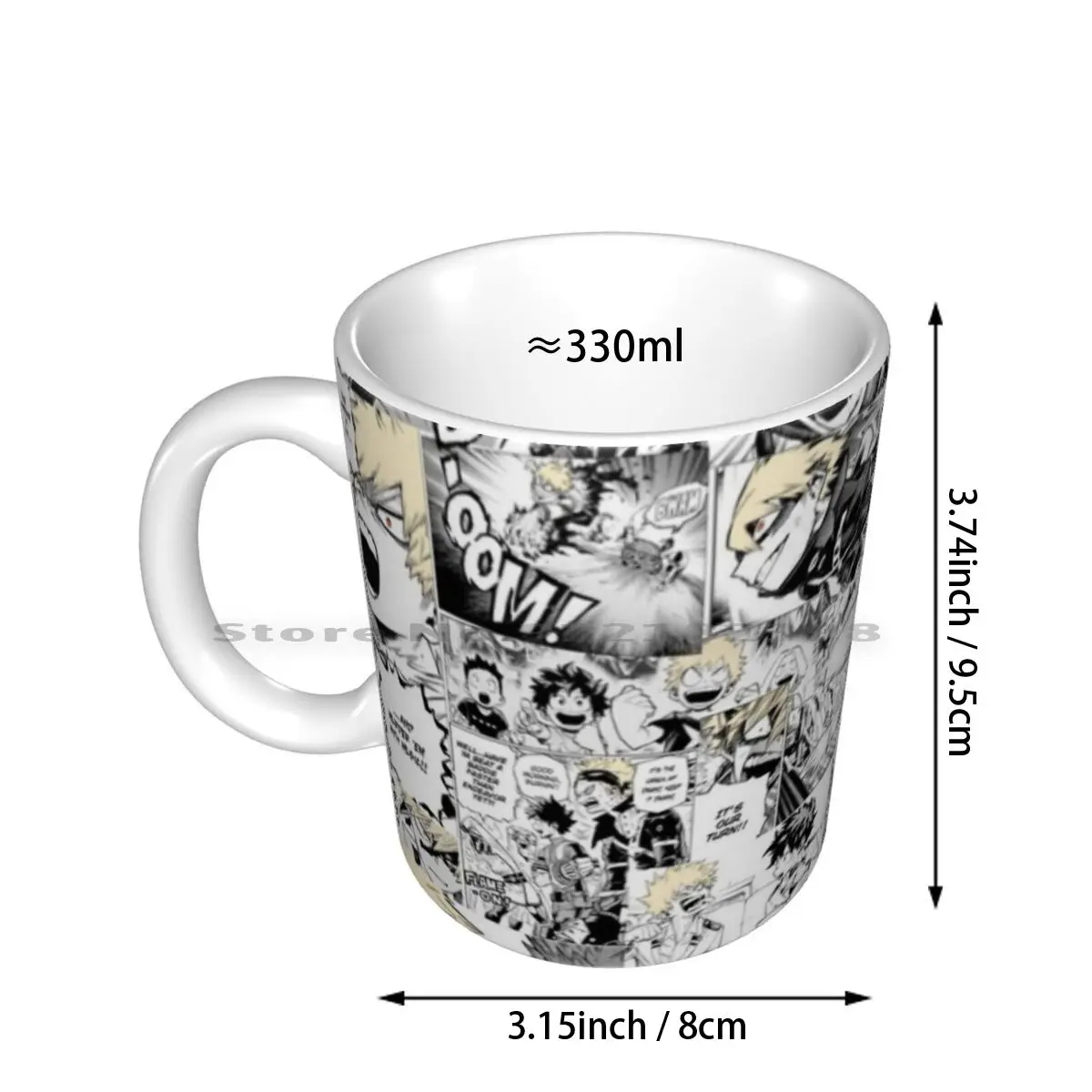 Katsuki Bakugo Manga Collage Ceramic Mugs Coffee Cups Milk Tea Mug Deku Boku No Hero Academia Midoriya Anime Bnha All Might