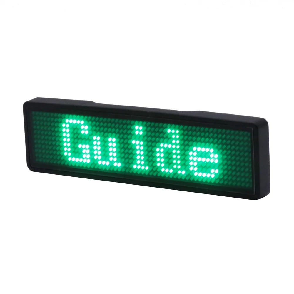 Bluetooth LED Tag Nama 7 Warna Mini Model Bus LED Tanda Mini Mobil LED Tampilan Tanda Ransel LED Tampilan Tanda Anjing Peliharaan Nama Tag