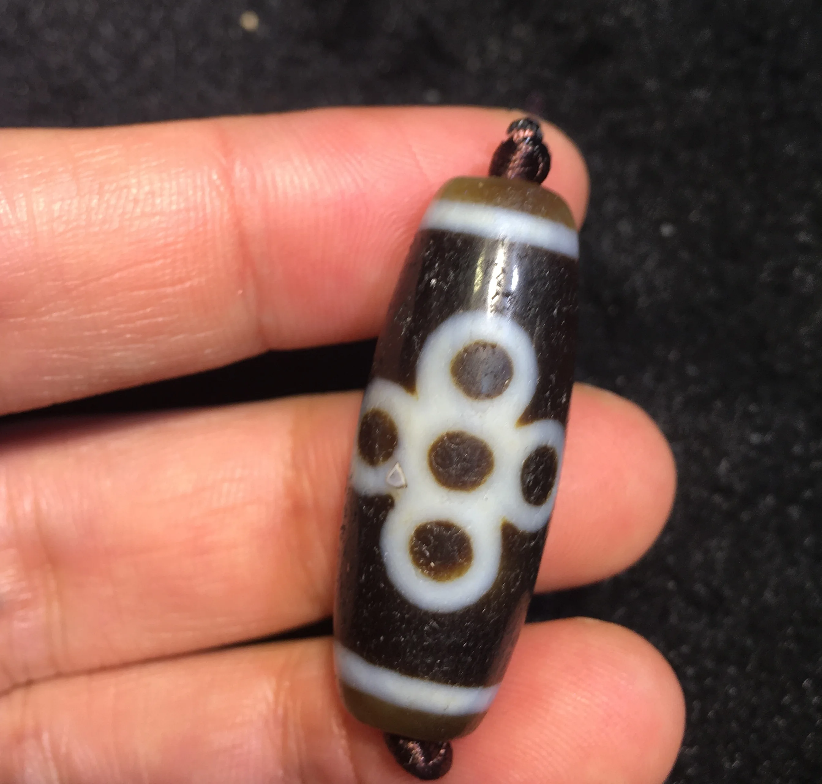 AL Treasure Magic Power Tibetan old Agate 5 Eye Lightening Vein dZi Bead Amulet Fit For Making Bracelet Talisman Timestown