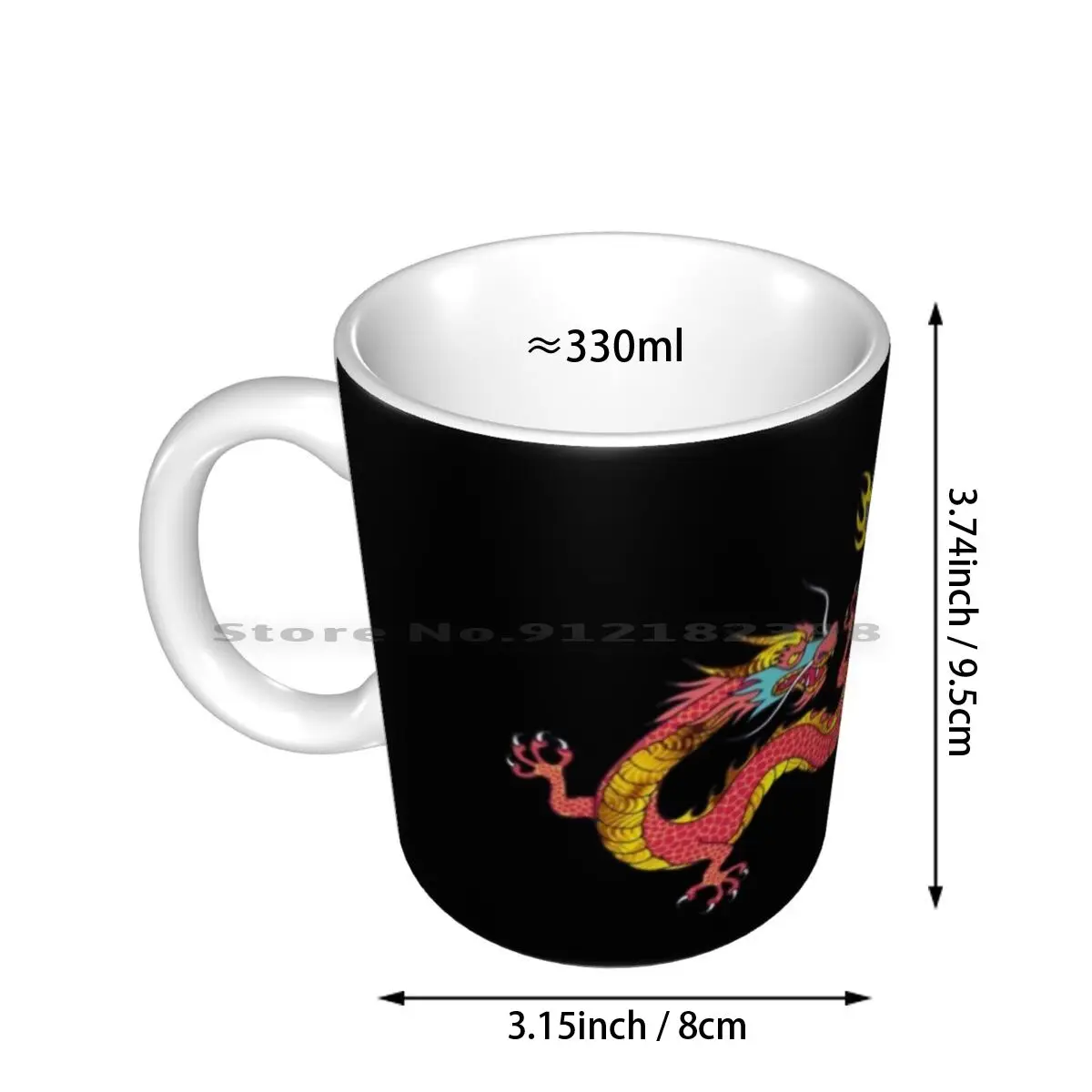 Red And Blue Ceramic Mugs Coffee Cups Milk Tea Mug Blue Red Dragon Black And Dnd Green Nerd White D D Fantasy Water Yellow Cute