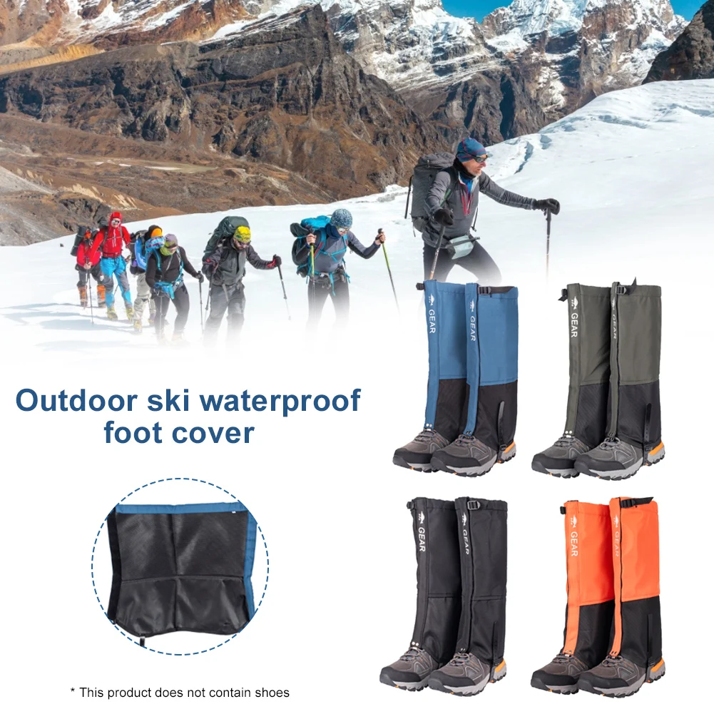 Unisex Waterproof Snow Leg Gaiters Hiking Boot Legging Shoes Warmer Snake Shoe Cover Tourist Outdoor Camping Trekking Climbing