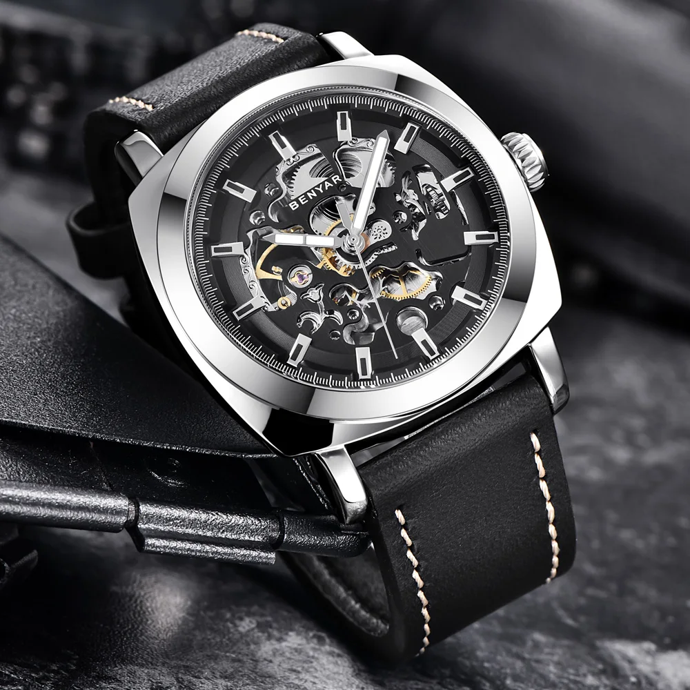 Relogio Masculino BENYAR Mens Watches Top Brand Luxury Automatic Mechanical Men Business Waterproof Sport Watch Reloj Hombre