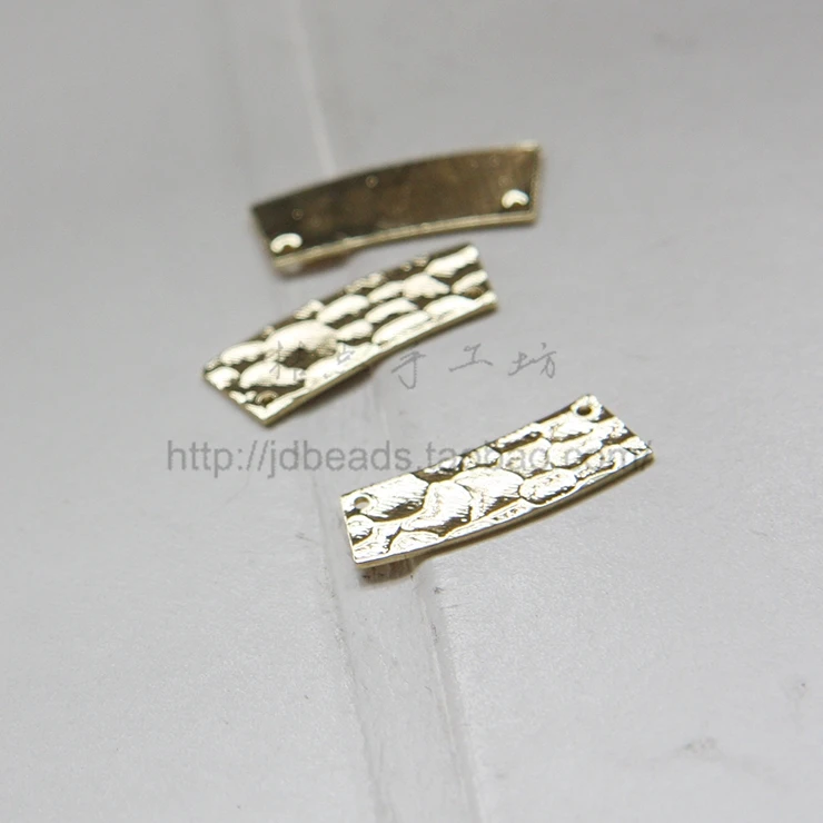 Solid Brass Hammered Irregular Link - 23x8.5mm (3085C)