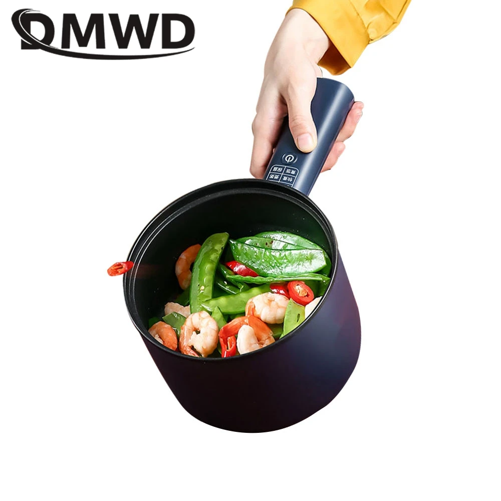 DMWD ไฟฟ้าหม้อหุงข้าว1.8L ทำอาหารหม้อ Mini หม้ออาหาร Steamer โจ๊กซุปเครื่องทำอาหาร Non-Stick 110/220V
