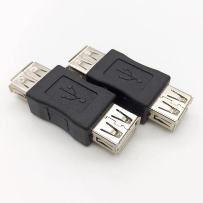 2pcs Mini Convertor Safety USB 2.0 Female To Female USB Connector Adapter Practical Computer Cables & Connectors Accessories