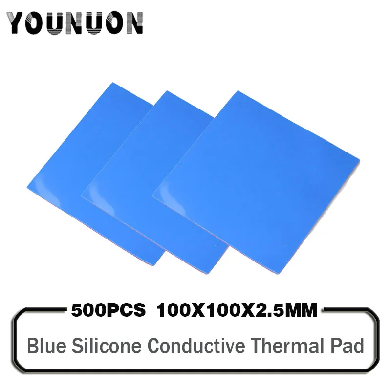 

500 Pieces 100*100*2.5MM ThermalPad Conductive Silicone 100x100x2.5mm For CPU GPU IC Heatsink Cooling Pads