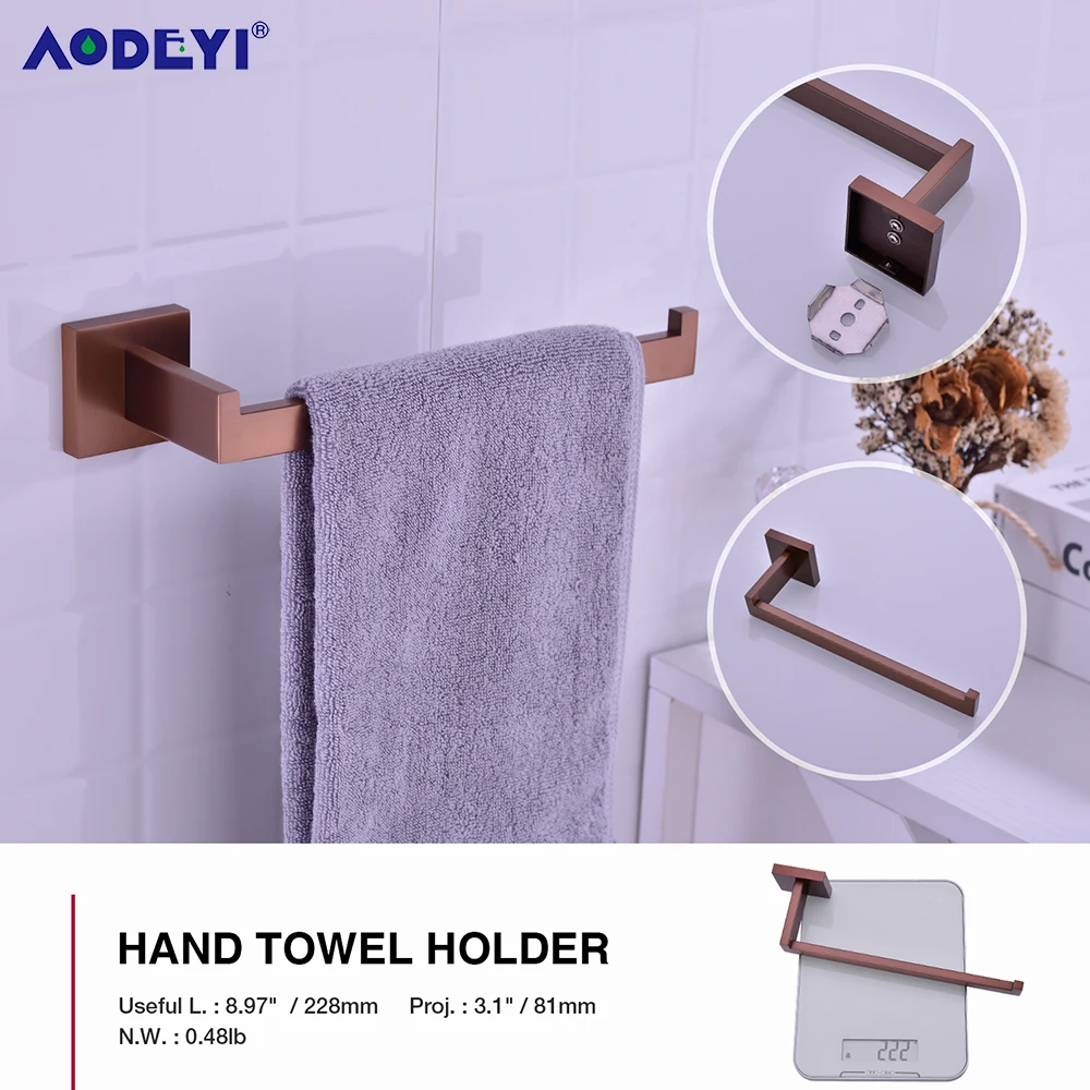 Bathroom Accessories Toilet Paper Holder Brushed Rose Gold Towel Hooks Stainless Steel Bedroom Wall Mount Bath Hardware Sets